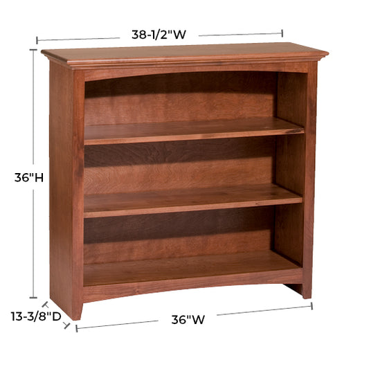 McKenzie 36″W x 36″H Bookcase, Finished