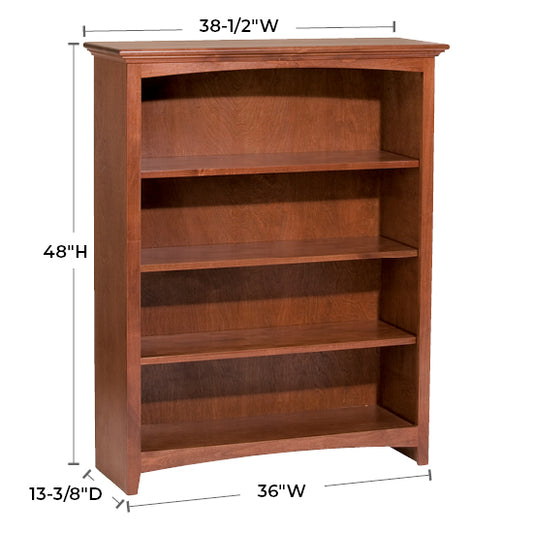 McKenzie 36″W x 48″H Bookcase, Finished