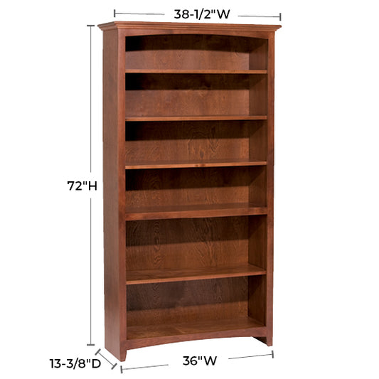 McKenzie 36″W x 72″H Bookcase, Finished