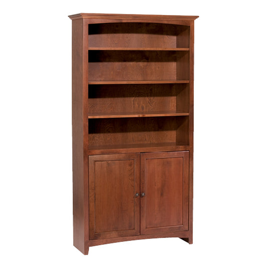 McKenzie 36″W x 72″H Bookcase w/ Doors, Finished
