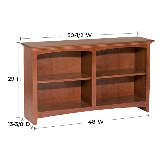 McKenzie 48″W x 29″H Bookcase, Finished