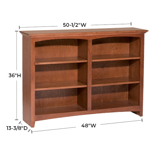 McKenzie 48″W x 36″H Bookcase, Finished