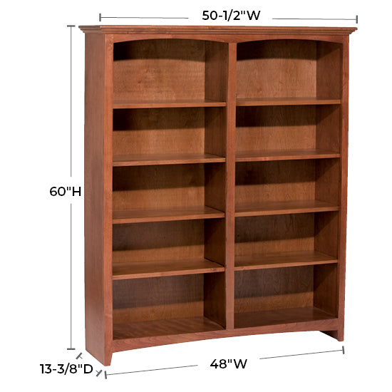 McKenzie 48″W x 60″H Bookcase, Finished