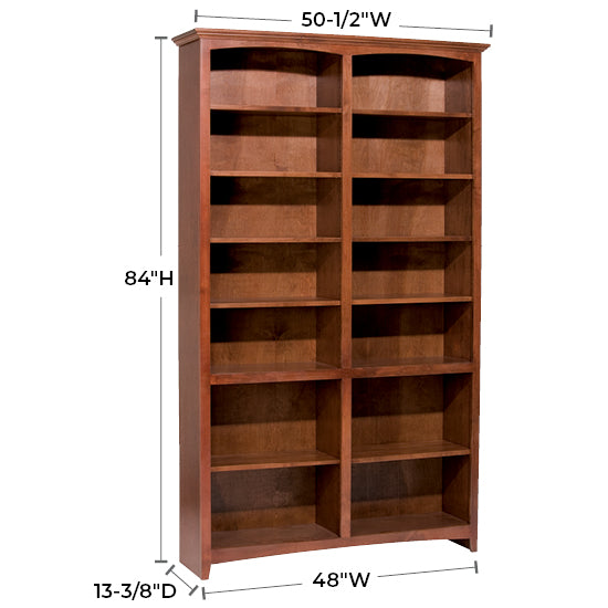McKenzie 48″W x 7″H Bookcase, Finished