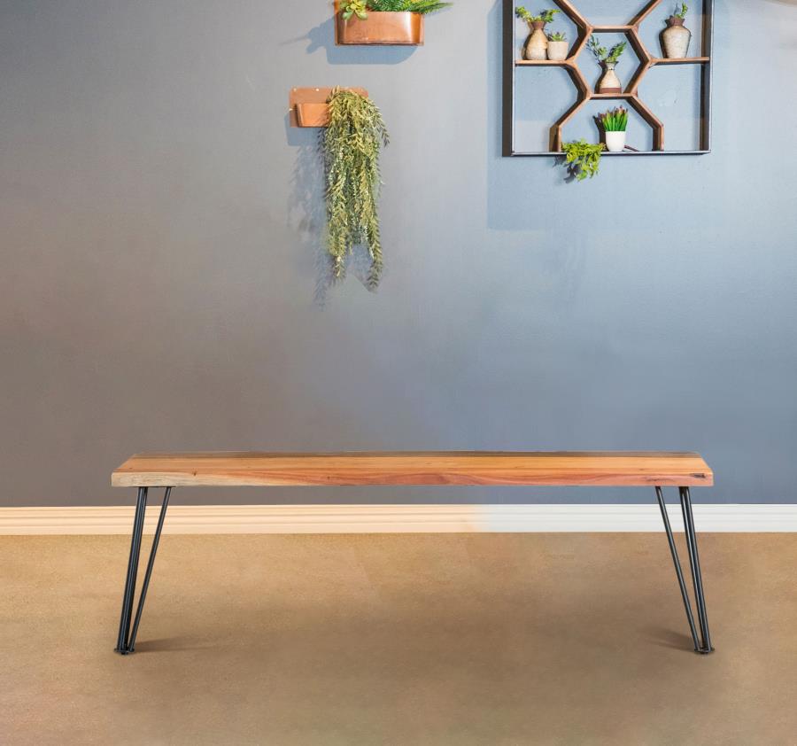 Sherman Live Edge Dining Bench - "Natural"