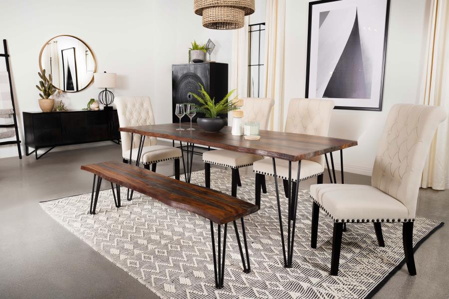 Neve Live Edge Dining Table - "Grey"