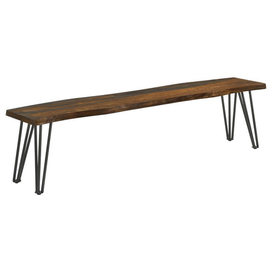 Neve Live Edge Bench - "Grey"