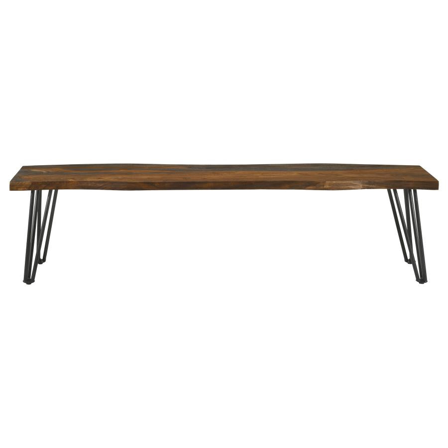 Neve Live Edge Bench - "Grey"