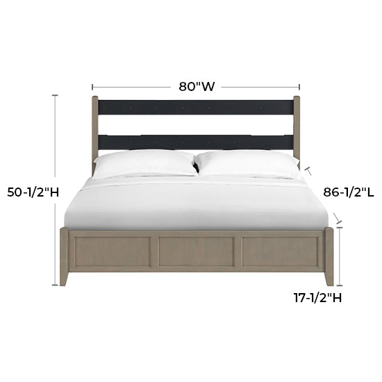 McKenzie King Upholstered Panel Bed