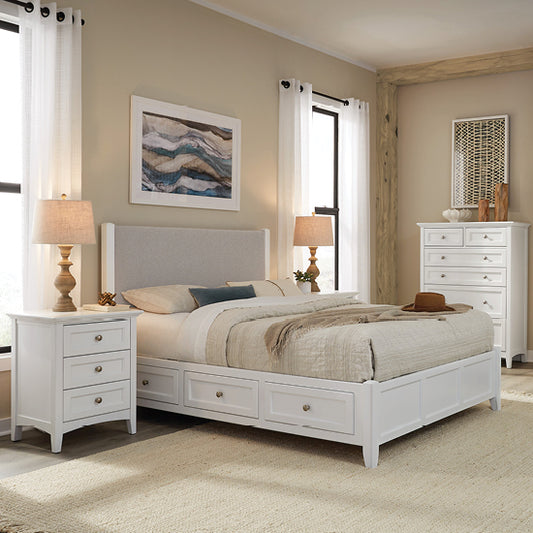 McKenzie King Upholstered Panel Storage Bed