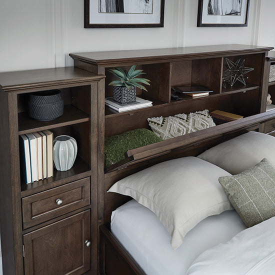 McKenzie Queen Classic Bookcase Bed