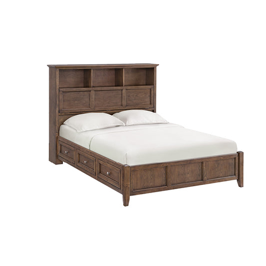 McKenzie Queen Classic Bookcase Storage Bed