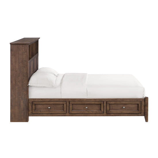 McKenzie Queen Classic Bookcase Storage Bed