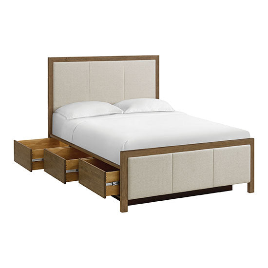 Bailey Queen Upholstered Panel Storage Bed
