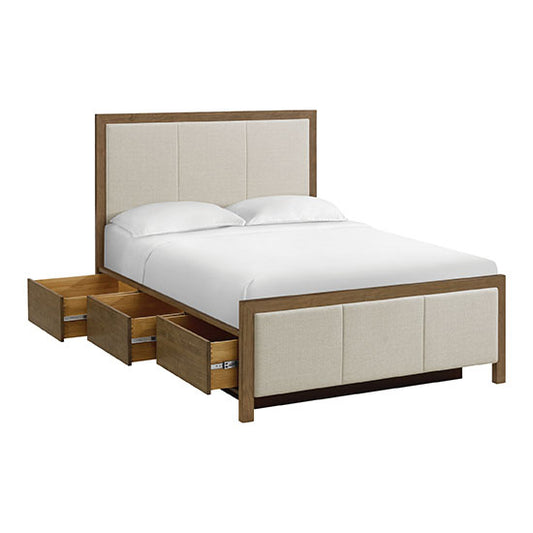 Bailey Queen Upholstered Panel Storage Bed