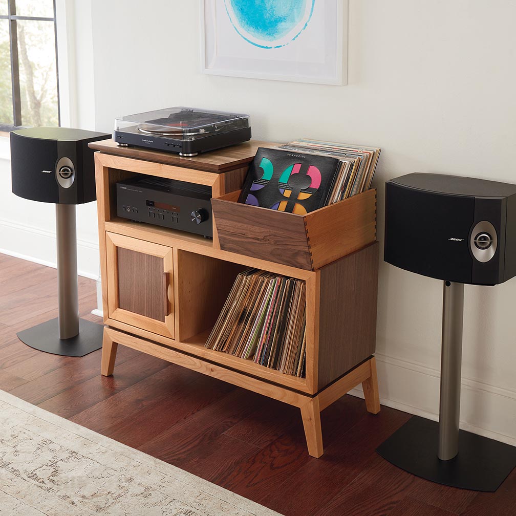 Addison 38″ Wide Vinyl Record Station