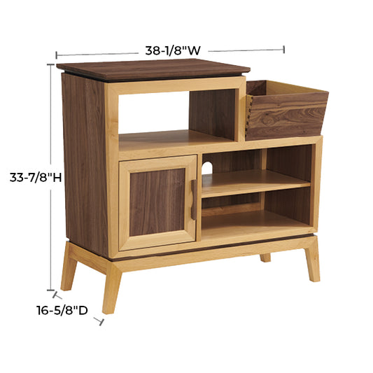 Addison 38″ Wide Vinyl Record Station