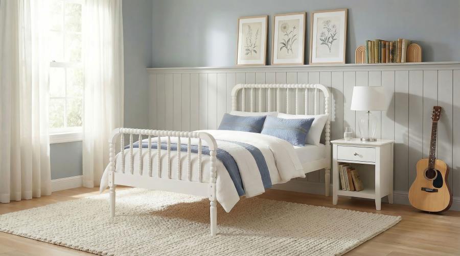 Jones Open Frame Twin Platform Bed - "White"