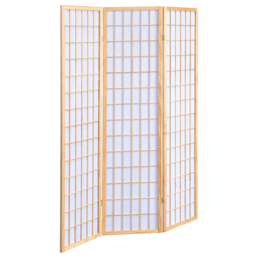 Carrie 3-Panel Room Divider Folding Shoji Screen - "Natural"