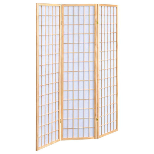 Carrie 3-Panel Room Divider Folding Shoji Screen - "Natural"