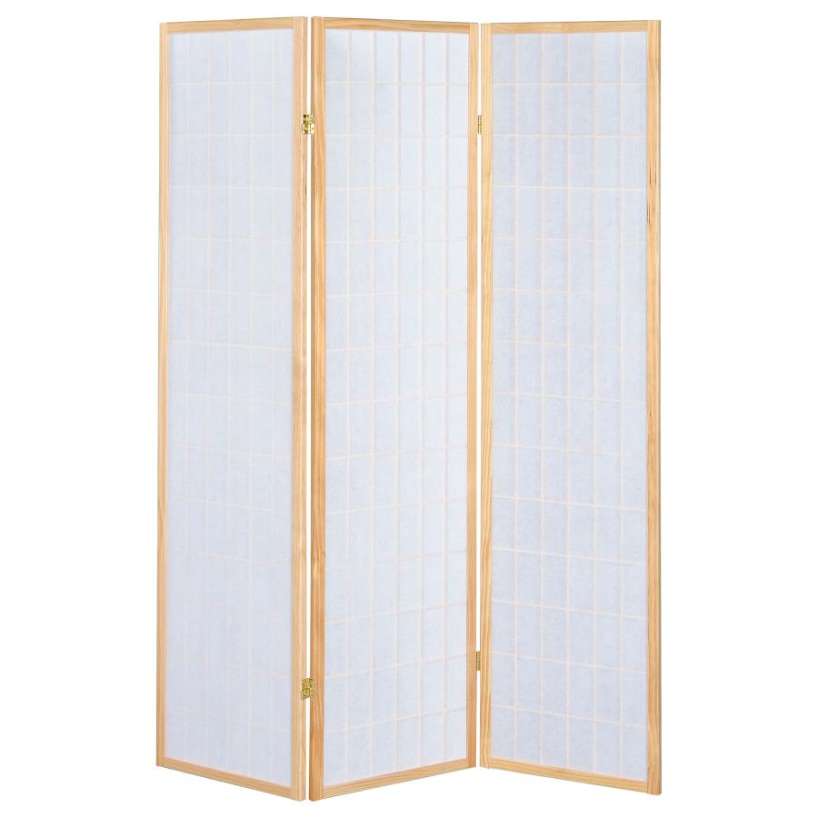 Carrie 3-Panel Room Divider Folding Shoji Screen - "Natural"
