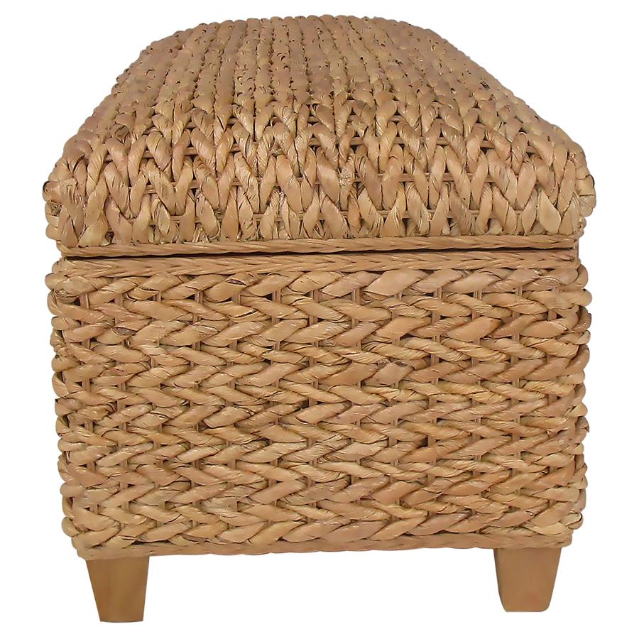 Laughton Hand-Woven Banana Leaf Storage Bench - 'Natural'