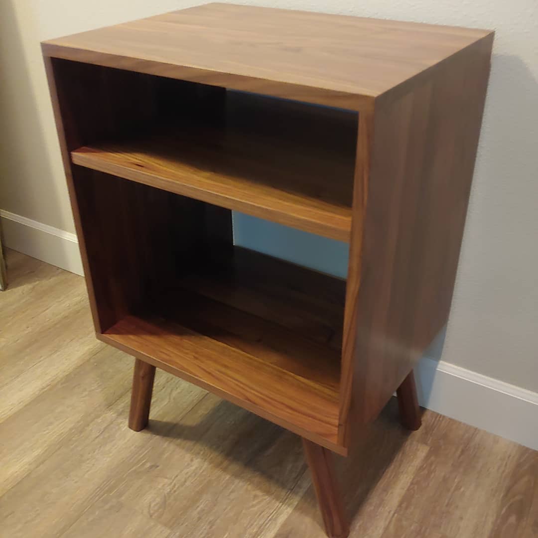 Walnut Vinyl Station
