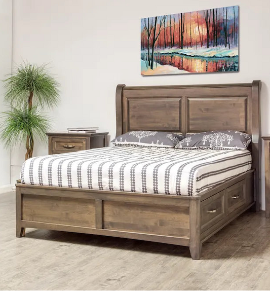 Farmhouse Sleigh Storage Bed - King