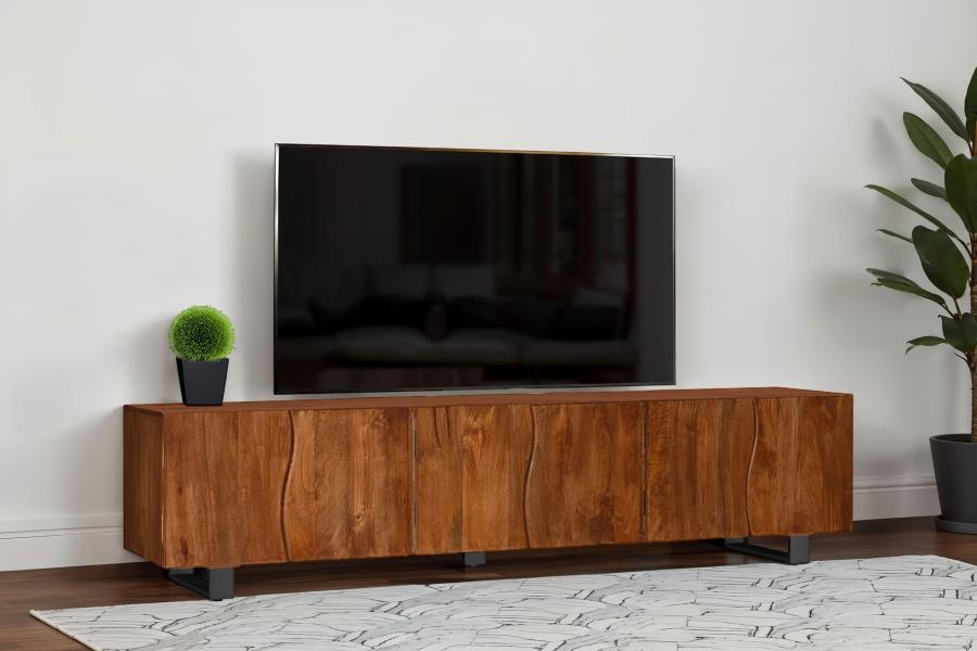 Trask Large Media Console - "Mango Brown"