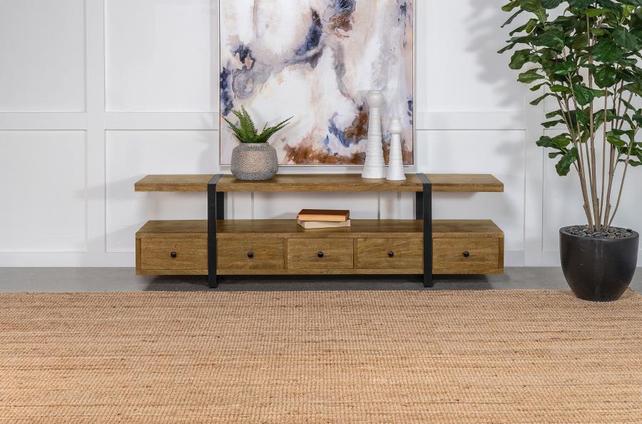 Otto 5-Drawer Media Console - "Brown"