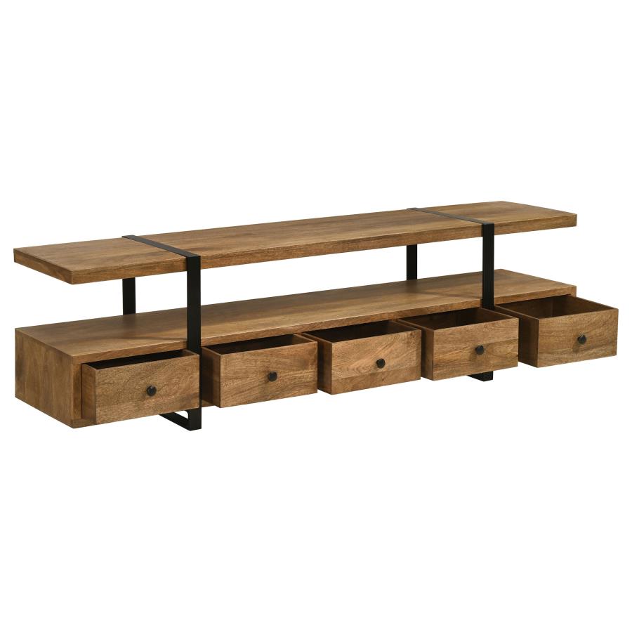 Otto 5-Drawer Media Console - "Brown"