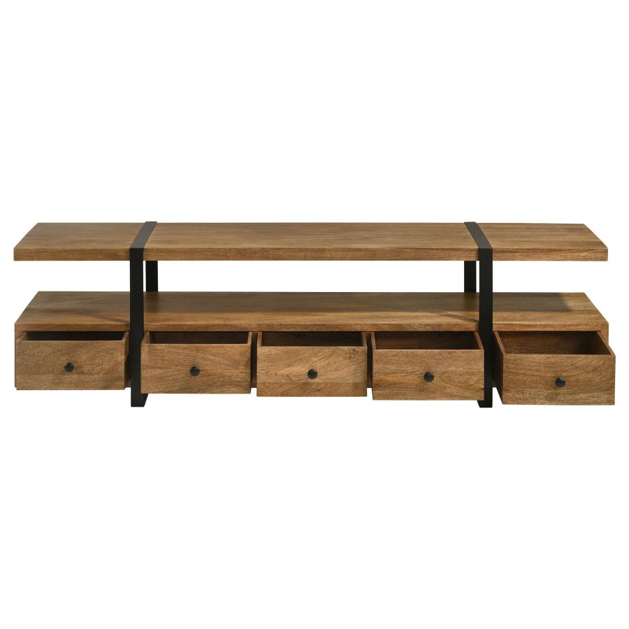 Otto 5-Drawer Media Console - "Brown"