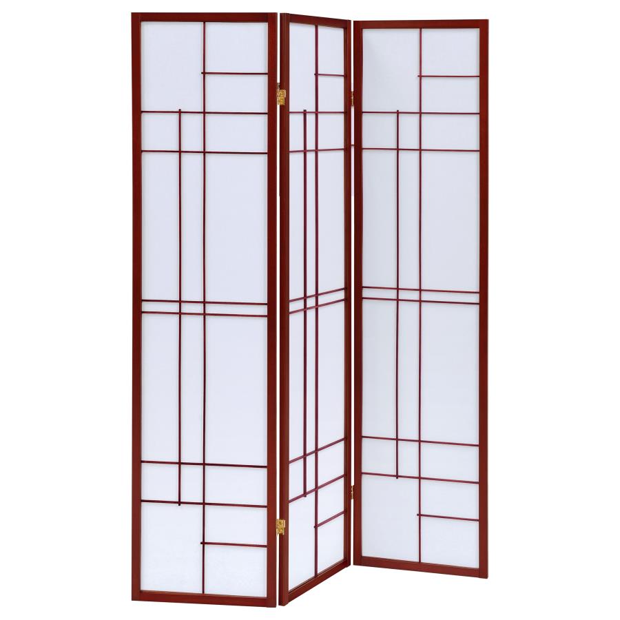 Katerina 3-Panel Room Divider Folding Shoji Screen - "Cherry"