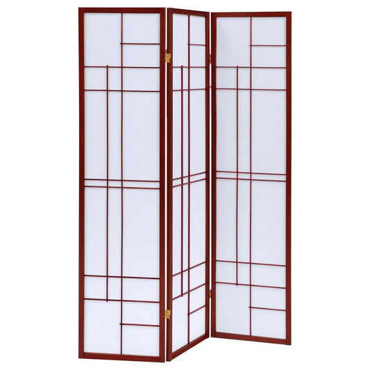 Katerina 3-Panel Room Divider Folding Shoji Screen - "Cherry"