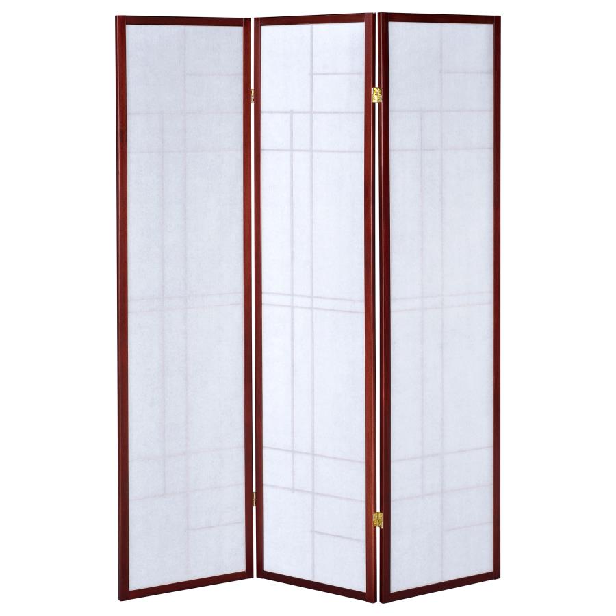 Katerina 3-Panel Room Divider Folding Shoji Screen - "Cherry"