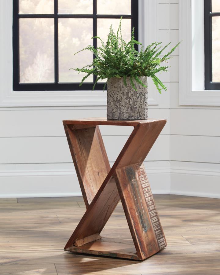 Lily Reclaimed Wood Side Table - "Natural"