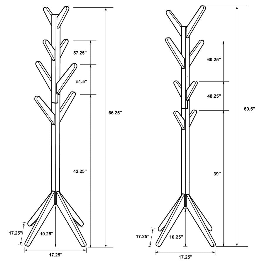 Margaret Coat Rack - 'Natural Oak'