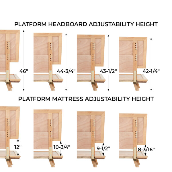 Addison King Adjustable Headboard Platform Bed