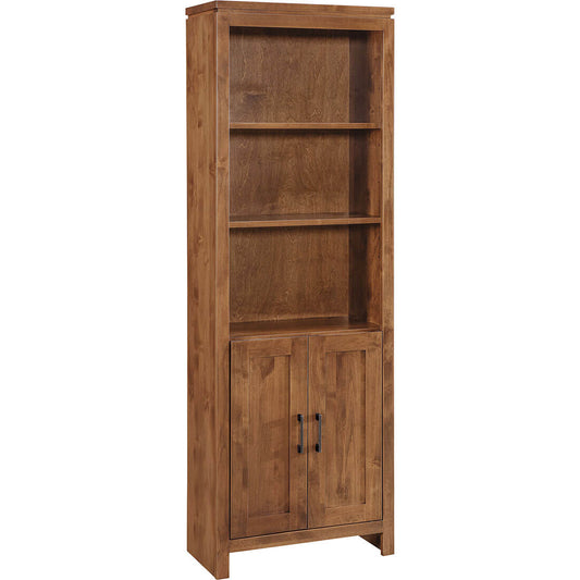 Alder 2 West Modern 30″W x 84″H Bookcase w/ Doors