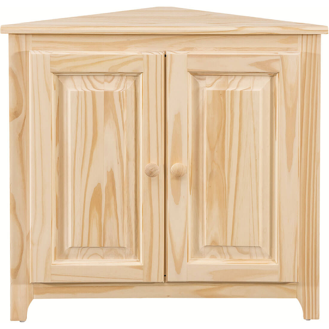 30" Pine Corner Shelf w/ Doors