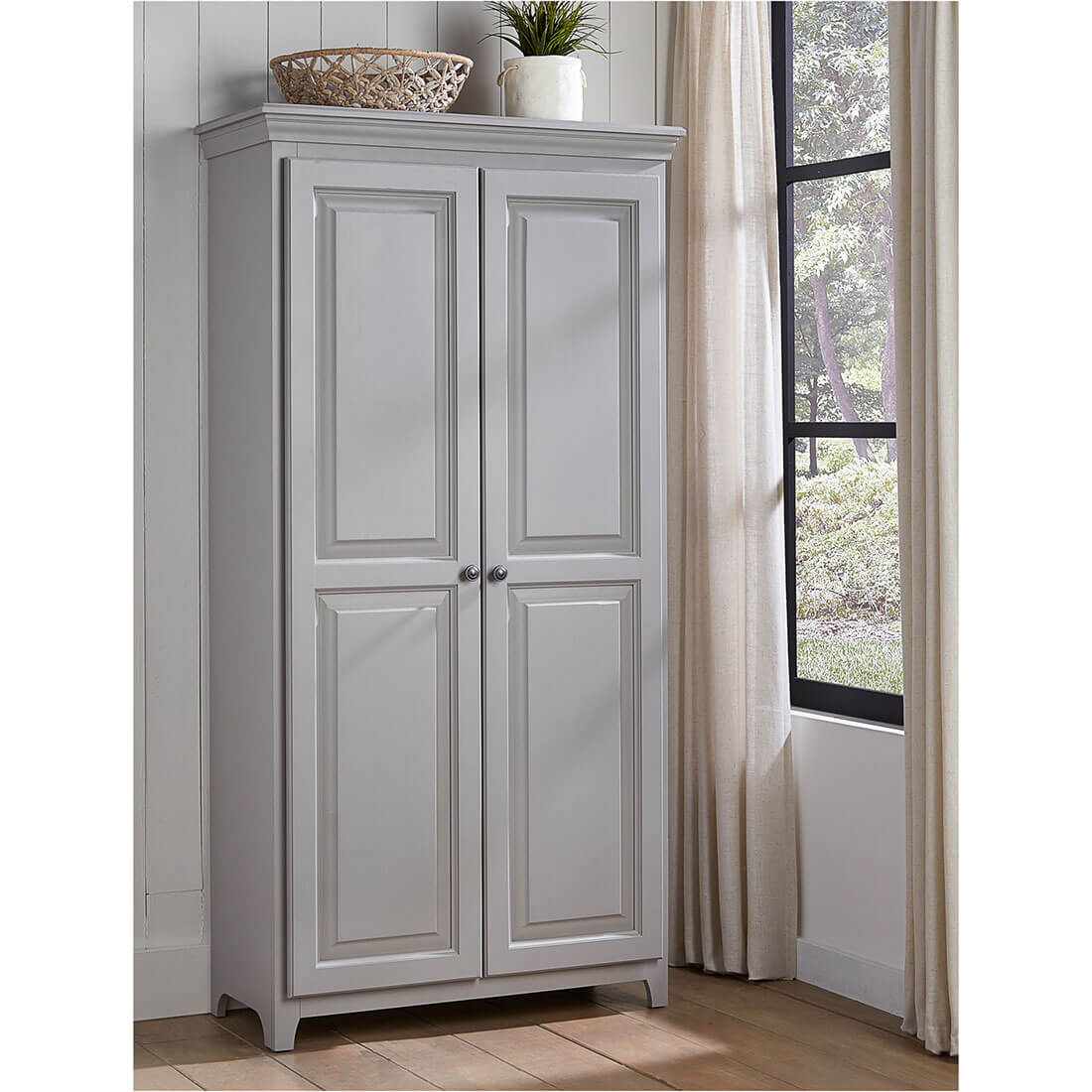 72" Pine 2 Door Pantry