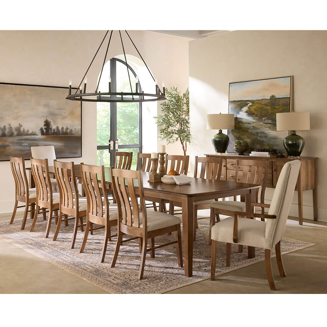 Maple Traditional 42"x72" Build-A-Table w/ 2 or 4 18" Leaves