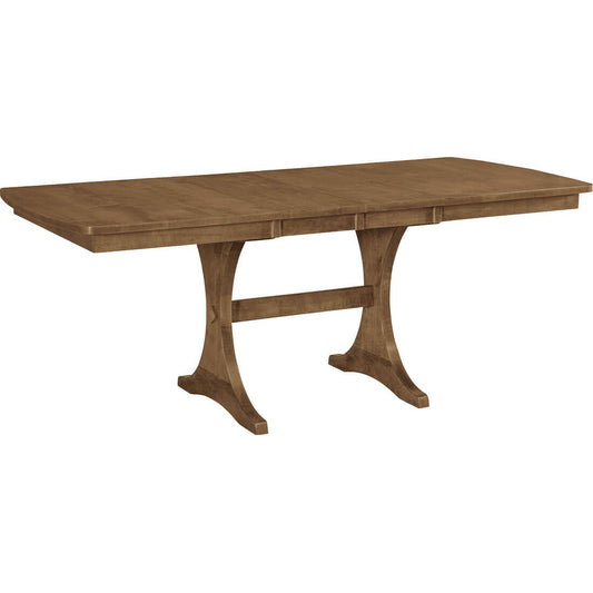 Maple Arcadia 36" x 54" Trestle Dining Table w/ Two 12" Leaves