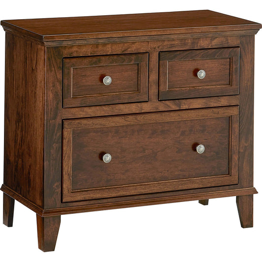Cherry Belmont 3-Drawer Wide Nightstand