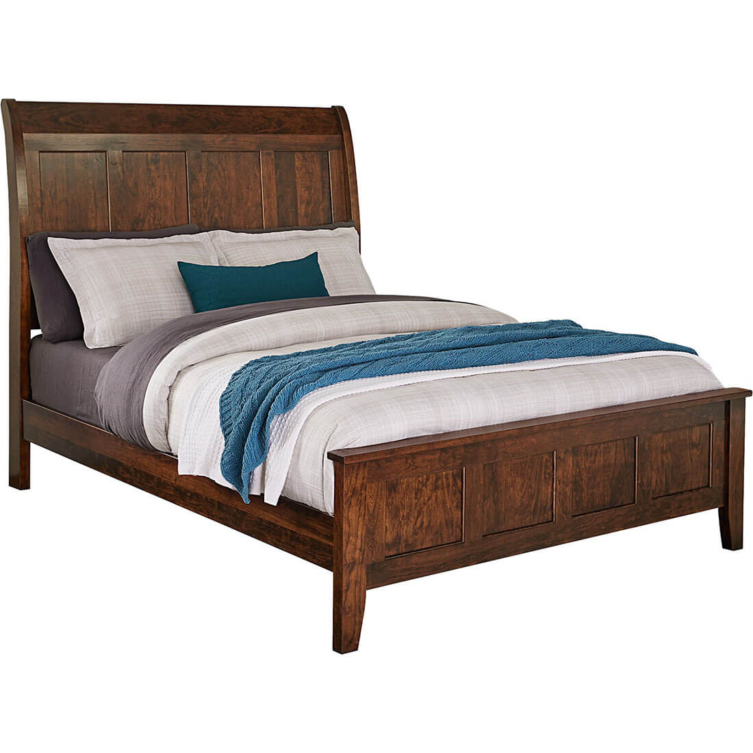Cherry Belmont Sleigh Bed