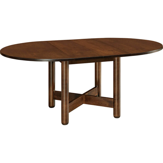 Maple Modern Camila Pedestal 48" Round Table w/ Two 12" Leaves