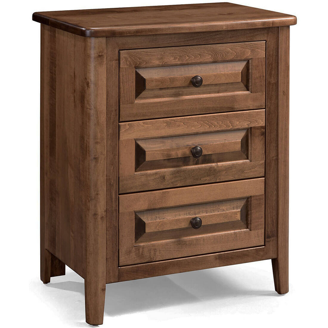 Maple Carson 3-Drawer Nightstand