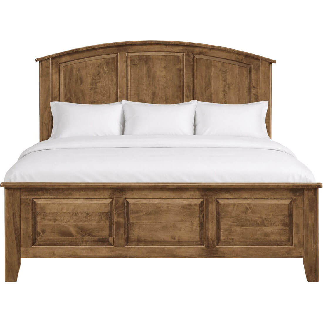 Maple Carson Arched Panel Bed