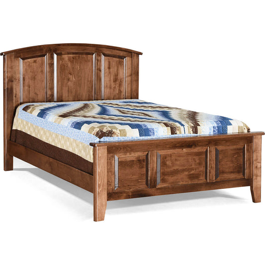 Maple Carson Arched Panel Bed