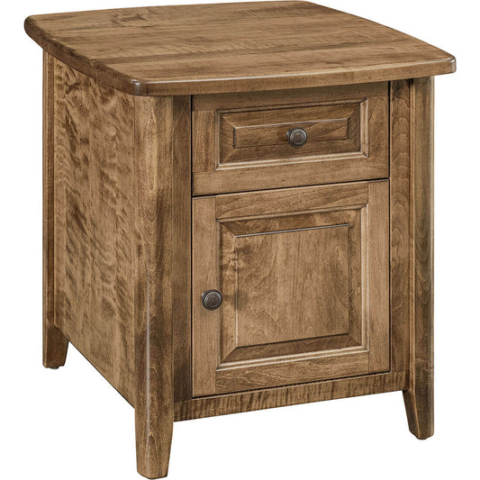 Maple Carson Enclosed End Table